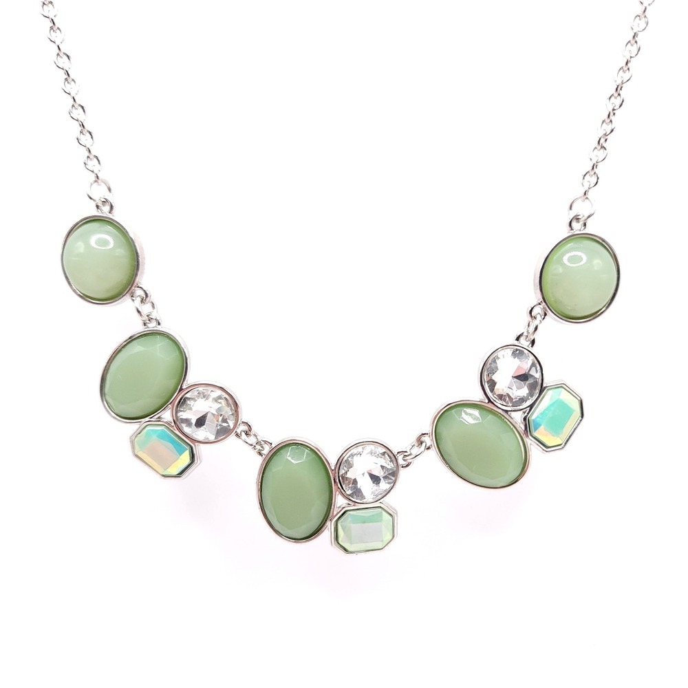 Paparazzi Fantasy World Green Rhinestone Statement Necklace